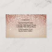 Gold Glitzer registrierte Krankenversicherungskart Visitenkarte (Rückseite)