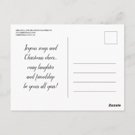 Gold Glitzer Rentier Weihnachtsfeier Party Einladu Postkarte (Rückseite)