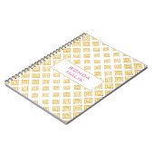 Gold Glitzer Rhomboid Notizblock (Linke Seite)