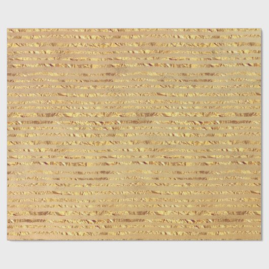 Gold Glitzer Ribbon Design Geschenkpapier (Flach)