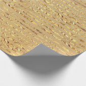 Gold Glitzer Ribbon Design Geschenkpapier (Ecke)