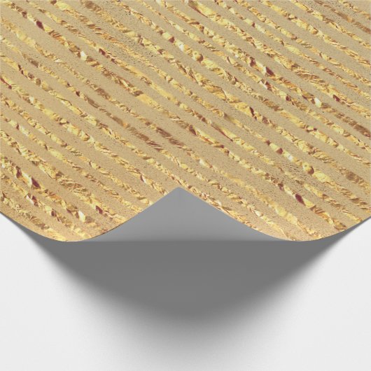 Gold Glitzer Ribbon Design Geschenkpapier (Ecke)