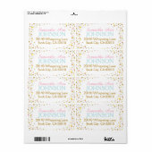 Gold Glitzer Rosa Gelbe Sprinklen (Vorne)