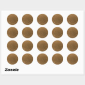 Gold Glitzer Runder Aufkleber (Blatt)