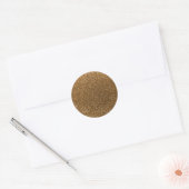 Gold Glitzer Runder Aufkleber (Umschlag)