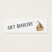 Gold Glitzer Sailboat Einfache Gift Registrierungs (Vorderseite)