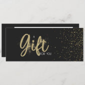 Gold Glitzer Salon Store Geschenkgutschein (Vorne/Hinten)