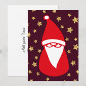 Gold Glitzer Santa Starry Night Ankündigung (Vorne/Hinten)