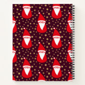 Gold Glitzer Santa Starry Night Notizblock (Rückseite)