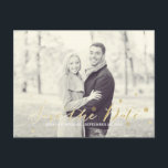 Gold Glitzer Save the Date Ankündigungspostkarte<br><div class="desc">.</div>