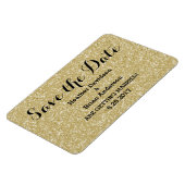 Gold Glitzer Save the Date Flexi Magnet (Linke Seite)