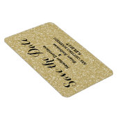 Gold Glitzer Save the Date Flexi Magnet (Rechte Seite)