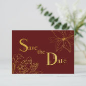 Gold Glitzer Save the Date Typografie-Karte (Stehend Vorderseite)