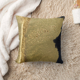 Gold Glitzer Schatten abstrakt Kissen