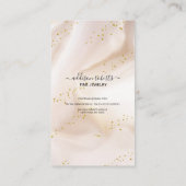 Gold Glitzer Schmuck Care Business Card Visitenkarte (Rückseite)