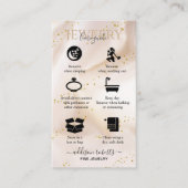 Gold Glitzer Schmuck Care Business Card Visitenkarte (Vorderseite)