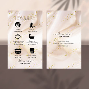 Gold Glitzer Schmuck Care Business Card Visitenkarte