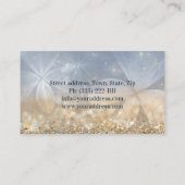 Gold Glitzer Schmuck Designer Mystical Blume Card Visitenkarte (Rückseite)