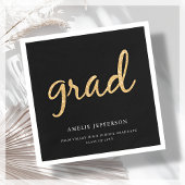 Gold Glitzer | Schwarzer Abschluss Serviette