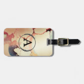 *~* Gold Glitzer Schwarzer Diamant Bling Gepäckanhänger (Vorderseite horizontal)