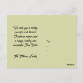 Gold Glitzer, schwarzes Band und Sterne, minimalis Postkarte (Rückseite)