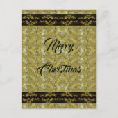 Gold Glitzer, schwarzes Band und Sterne, minimalis Postkarte (Vorderseite)