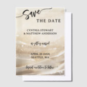 Gold Glitzer Script Save the Date Pergament Einladungen (Versetzt)