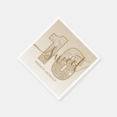 Gold Glitzer Script Sweet 16 Geburtstag Serviette (Ecke)