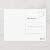 Gold Glitzer Script Weihnachten Postkarte (Rückseite)