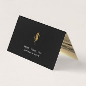 Gold Glitzer Seepferd, Foto Save the Date Karte (Rückseite)