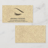 Gold Glitzer Shimmer Glamour Visitenkarte (Vorne/Hinten)