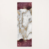 Gold Glitzer Shiny White Marble Burgundy Yogamatte (Rückseite)