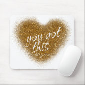 Gold Glitzer SIE GOT DIESEN Glamour Heftmousepad Mousepad (Mit Mouse)
