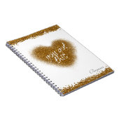 Gold Glitzer SIE GOT DIESES Heart Notebook Journal Notizblock (Rechte Seite)