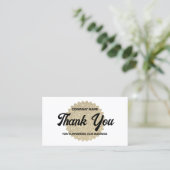 Gold Glitzer sieht aus Dankeschön Karte (Stehend Vorderseite)