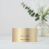 Gold Glitzer Silber Aquarell Business Card Visitenkarte (Stehend Vorderseite)