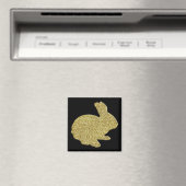 Gold Glitzer Silhouette Osterfest Magnet (In Situ (Geschirrspüler))