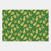 Gold Glitzer Silhouette Snowflakes Geschenkpapier Set (Vorderseite 2)