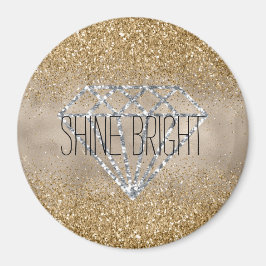 Gold Glitzer Silver Diamond Shine Bright Magnet