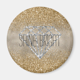 Gold Glitzer Silver Diamond Shine Bright Magnet