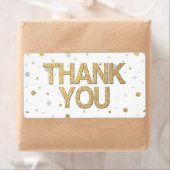 Gold Glitzer Silver Foil Print Confetti Vielen Dan (Insitu)