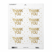 Gold Glitzer Silver Foil Print Confetti Vielen Dan (Vorne)