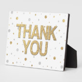 Gold Glitzer Silver Foil Print Confetti Vielen Dan Fotoplatte (Seite)
