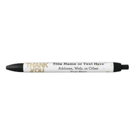 Gold Glitzer Silver Foil Print Confetti Vielen Dan Kugelschreiber