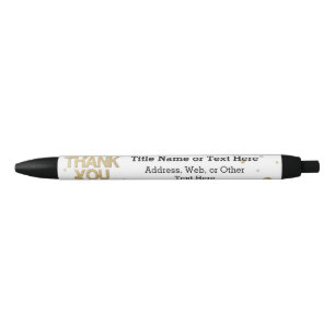 Gold Glitzer Silver Foil Print Confetti Vielen Dan Kugelschreiber