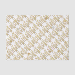 Gold Glitzer Silver Foil Print Confetti Vielen Dan Seidenpapier