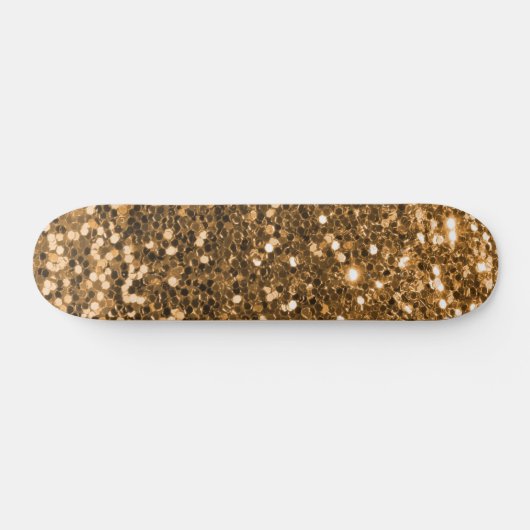 Gold Glitzer Skateboard (Horizontal)
