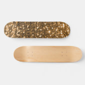 Gold Glitzer Skateboard (Horizontal)