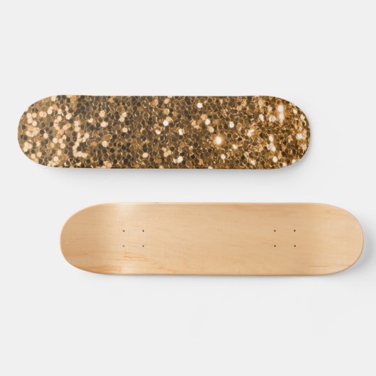 Gold Glitzer Skateboard (Horizontal)