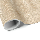 Gold Glitzer Snake Skin Wrapping Paper Geschenkpapier (Rolleneckpunkt)